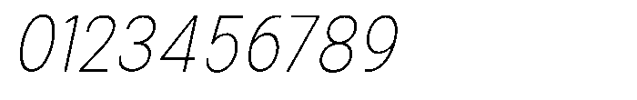 Zendory Thin Narrow Oblique Font OTHER CHARS