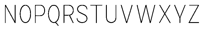 Zendory Thin Narrow Font UPPERCASE