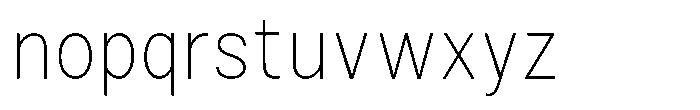 Zendory Thin Narrow Font LOWERCASE