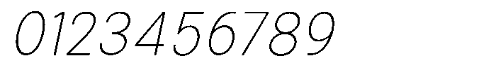 Zendory Thin Oblique Font OTHER CHARS