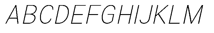Zendory Thin Oblique Font UPPERCASE