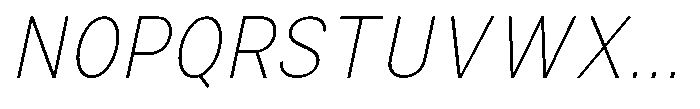 Zendory Thin Oblique Font UPPERCASE