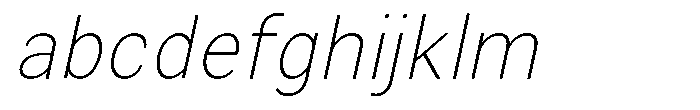 Zendory Thin Oblique FONT