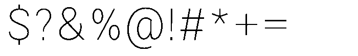 Zendory Thin Font OTHER CHARS