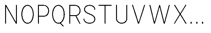 Zendory Thin Font UPPERCASE