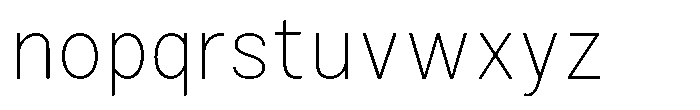 Zendory Thin Font LOWERCASE