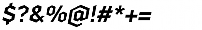 Zenga Bold Italic Font OTHER CHARS
