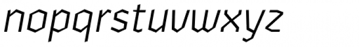 Zenga Italic Font LOWERCASE