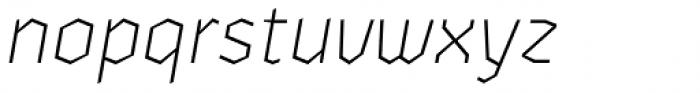 Zenga Light Italic Font LOWERCASE