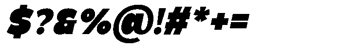 Zenic Italic Font OTHER CHARS