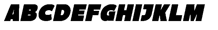Zenic Italic Font UPPERCASE