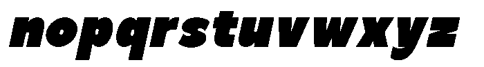 Zenic Italic Font LOWERCASE