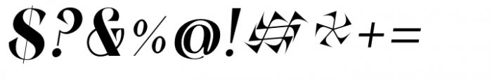 Zenoa Black Italic Font OTHER CHARS