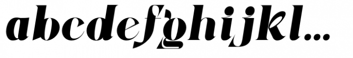 Zenoa Black Italic Font LOWERCASE