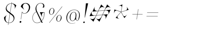 Zenoa Light Italic Font OTHER CHARS