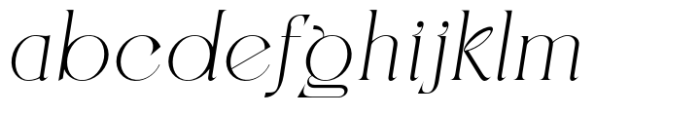 Zenoa Light Italic Font LOWERCASE