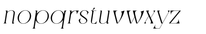 Zenoa Light Italic Font LOWERCASE