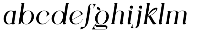 Zenoa Medium Italic Font LOWERCASE