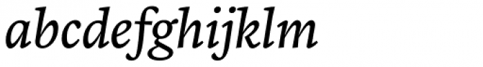 Zenon Italic Font LOWERCASE