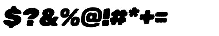 Zenova Bikkie Italic Rough Font OTHER CHARS