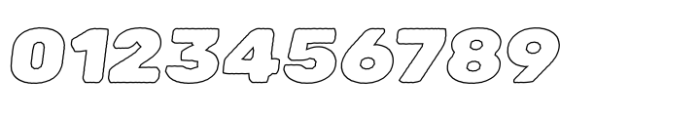 Zenova Italic Outline Font OTHER CHARS