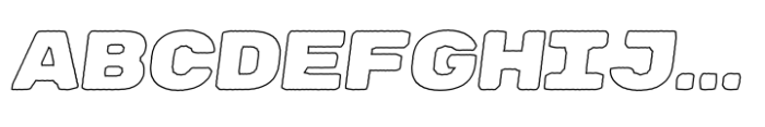 Zenova Italic Outline Font UPPERCASE
