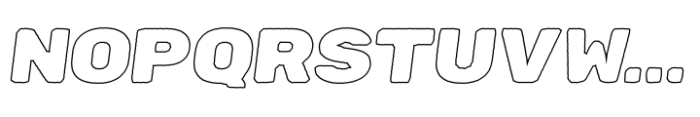 Zenova Italic Outline Font UPPERCASE