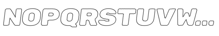 Zenova Italic Outline Font LOWERCASE