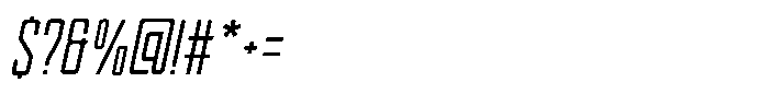 Zenphoria Light Light Italic Font OTHER CHARS