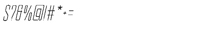 Zenphoria Thin Thin Italic Font OTHER CHARS