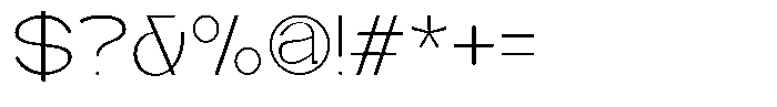 Zenvora Extra Light Font OTHER CHARS