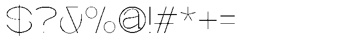 Zenvora Thin Font OTHER CHARS