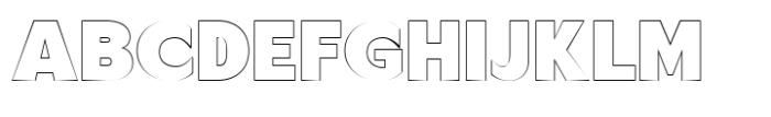 Zenwill Black Outline Font UPPERCASE