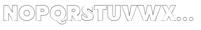 Zenwill Black Outline Font UPPERCASE