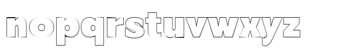 Zenwill Black Outline Font LOWERCASE