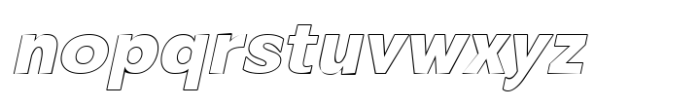 Zenwill Bold Oblique Outline Font LOWERCASE