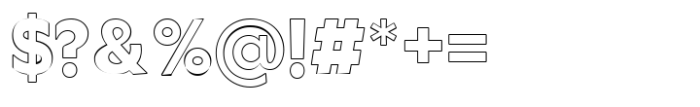 Zenwill Bold Outline Font OTHER CHARS