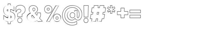 Zenwill Extra Bold Outline Font OTHER CHARS