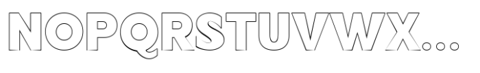 Zenwill Extra Bold Outline Font UPPERCASE