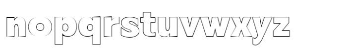 Zenwill Extra Bold Outline Font LOWERCASE