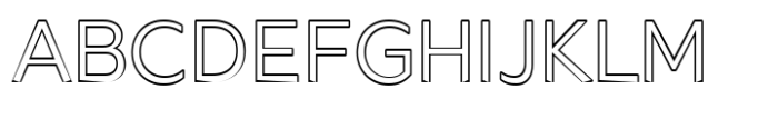 Zenwill Extra Light Outline Font UPPERCASE