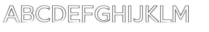 Zenwill Light Outline Font UPPERCASE