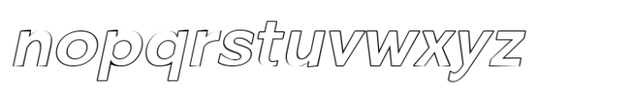 Zenwill Medium Oblique Outline Font LOWERCASE