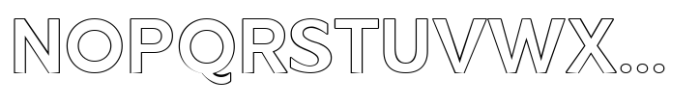 Zenwill Medium Outline Font UPPERCASE