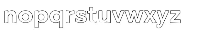 Zenwill Medium Outline Font LOWERCASE
