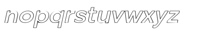 Zenwill Oblique Outline Font LOWERCASE