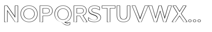 Zenwill Regular Outline Font UPPERCASE