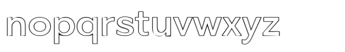 Zenwill Regular Outline Font LOWERCASE