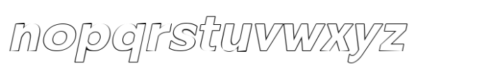 Zenwill Semi Bold Oblique Outline Font LOWERCASE