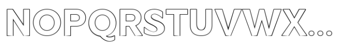 Zenwill Semi Bold Outline Font UPPERCASE